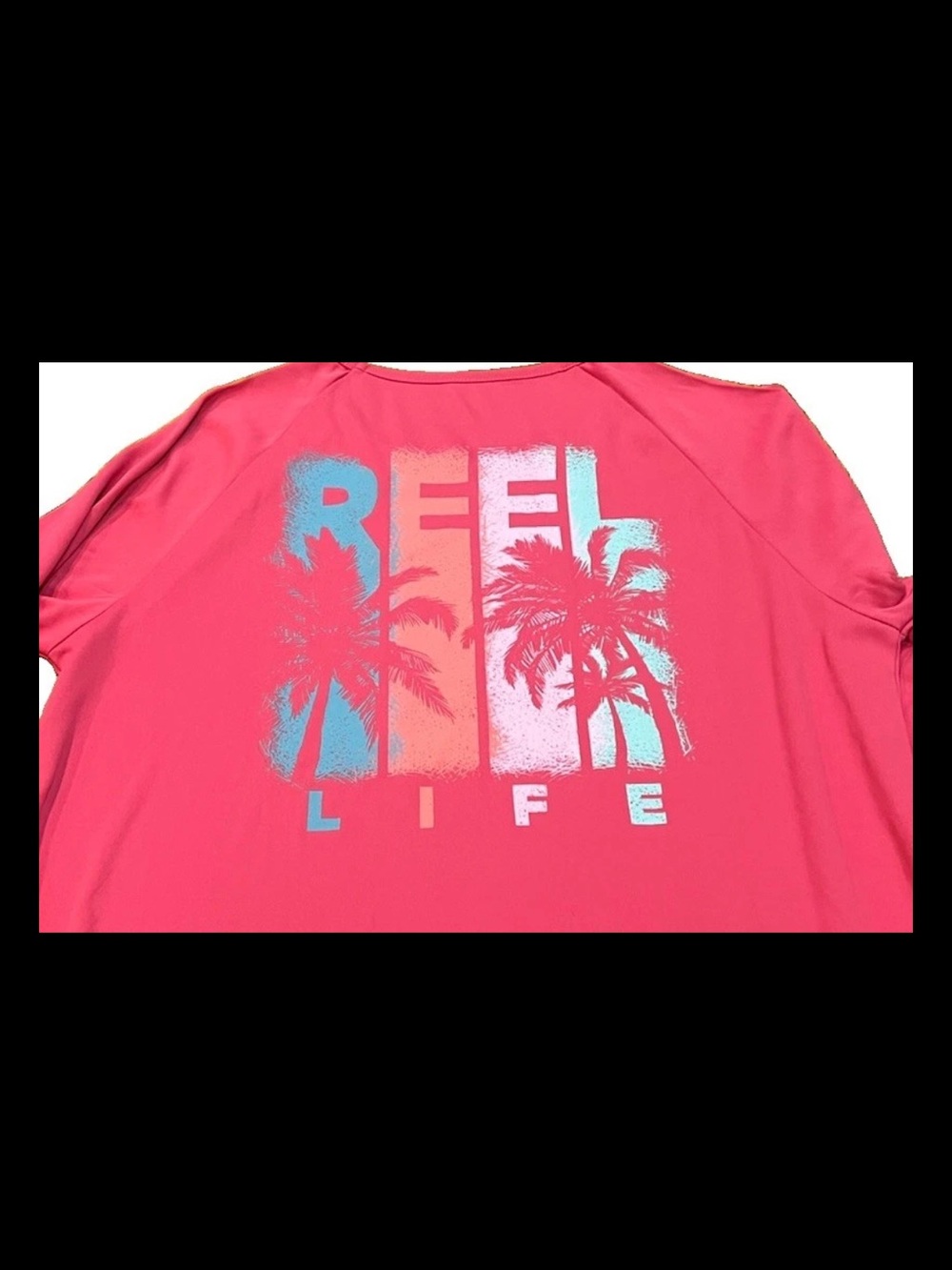 Reel Life Women's Medium Long Sleeve Tee Shirt Pink Quick Dry Beach Life NWOT